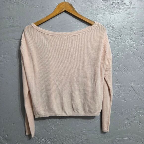 Garage Light Pink Long Sleeve Top Woman's Size Medium - Picture 3 of 8